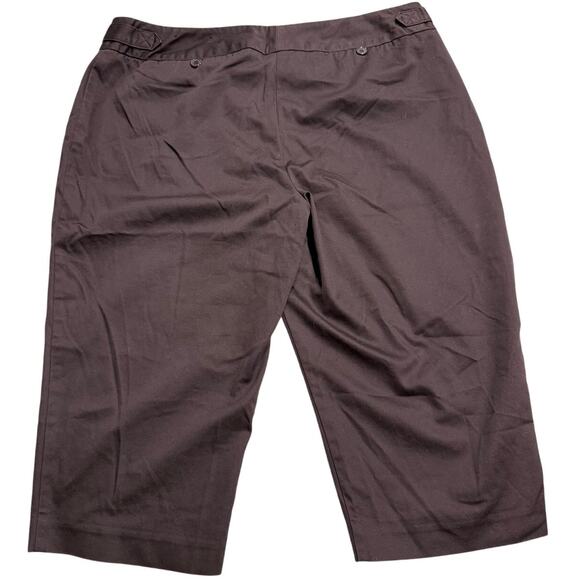 Worthington Modern Fit Dress Pants Cropped Capri Womens 14 Petite Taupe Brown - Picture 6 of 9